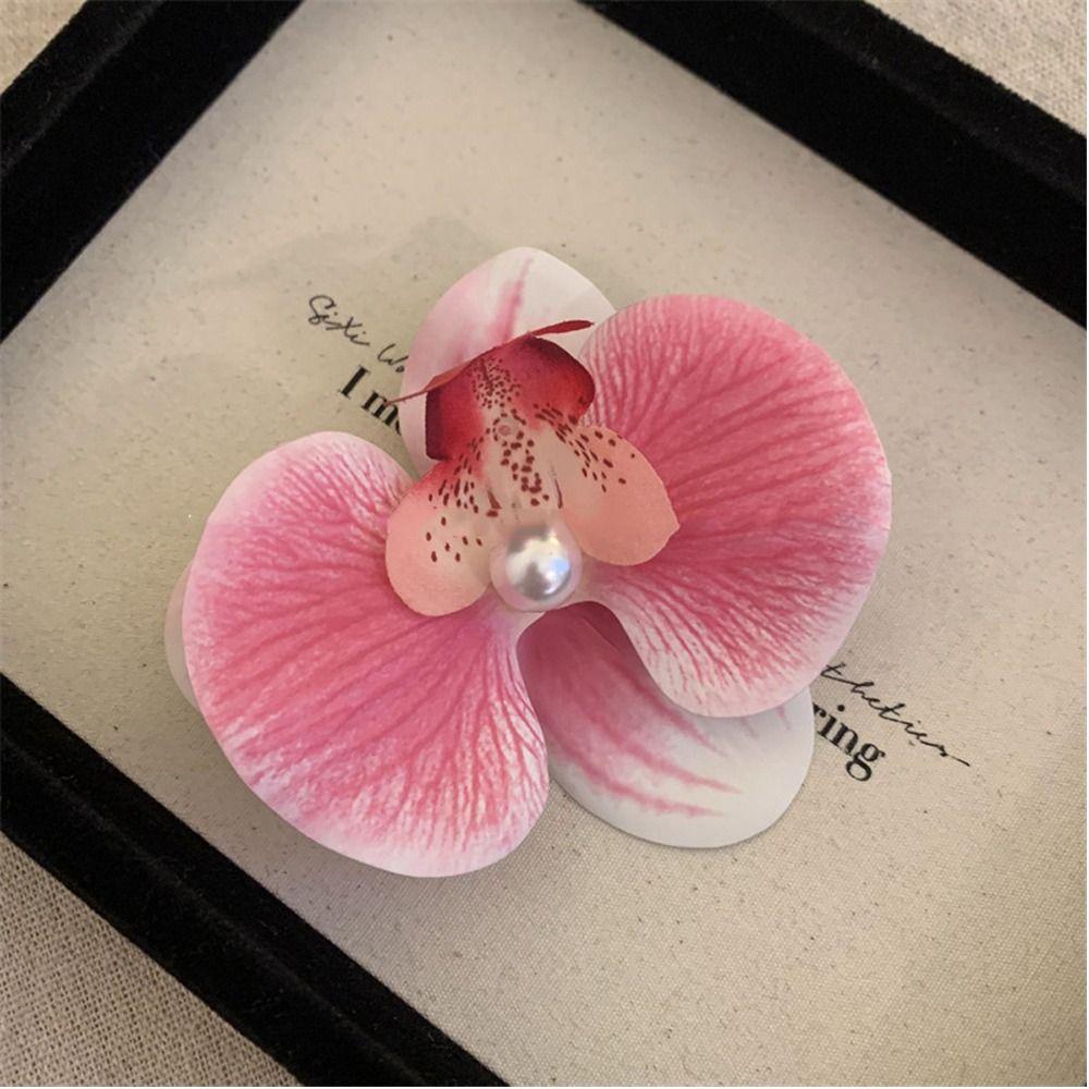 Chic Hair Grip Orchid Butterfly Hairpin Gift Flowers Hair Clips  Women