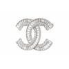 Chanel Классическая металлическая брошь с узором Double C Женский стиль