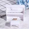 1:12 Dollhouse Miniature White Piano with Music Stool Dolls House Accessories