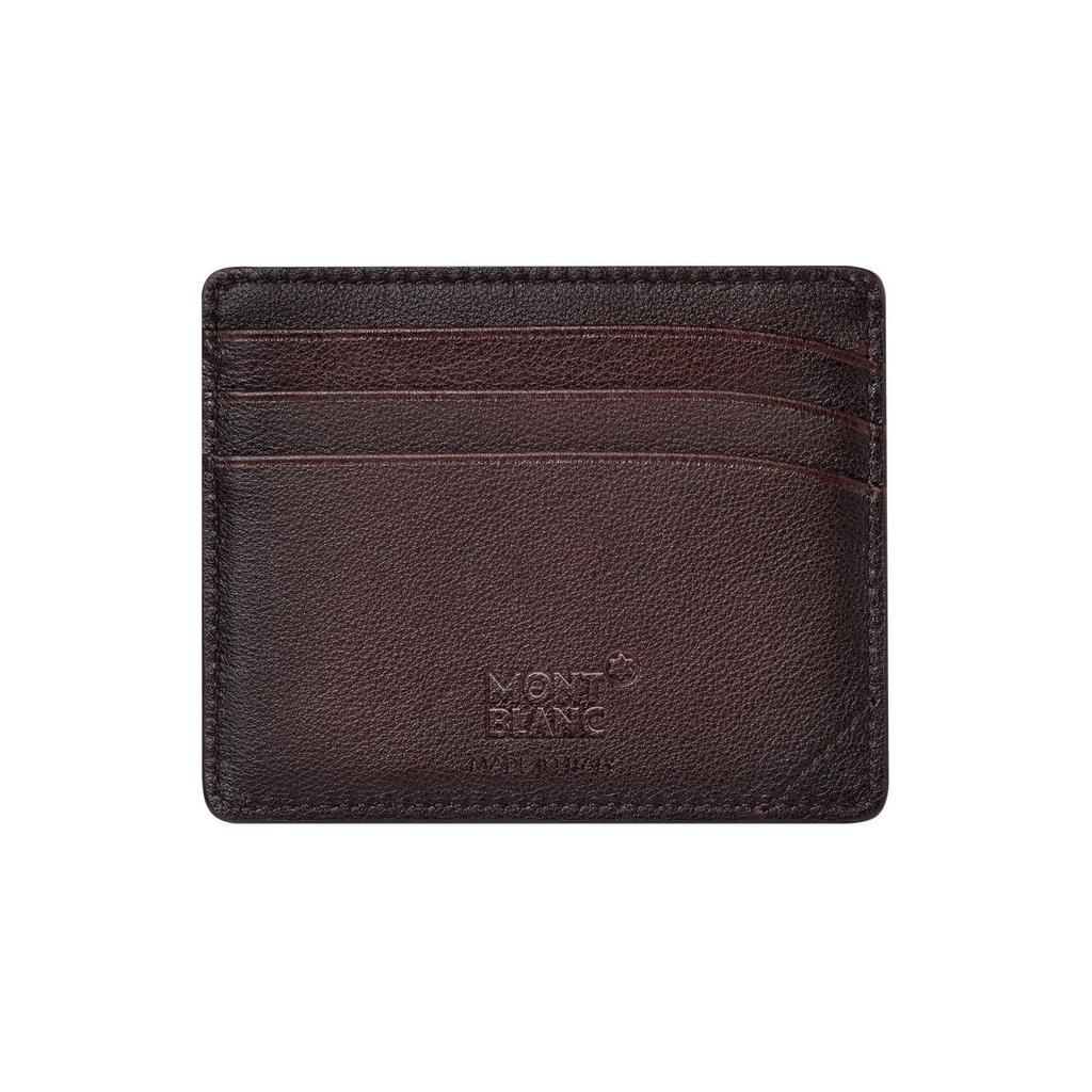 Montblanc Логотип Rotap Множество слотов для карт Кожаный кошелек Мужской кошелек Коричневый 123729