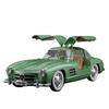 1/24 Mercedes-Benz 300SL Vintage Diecast Alloy Miniature Toy Car Model Pull Back Sound Light Classical Collection Gift for Boy