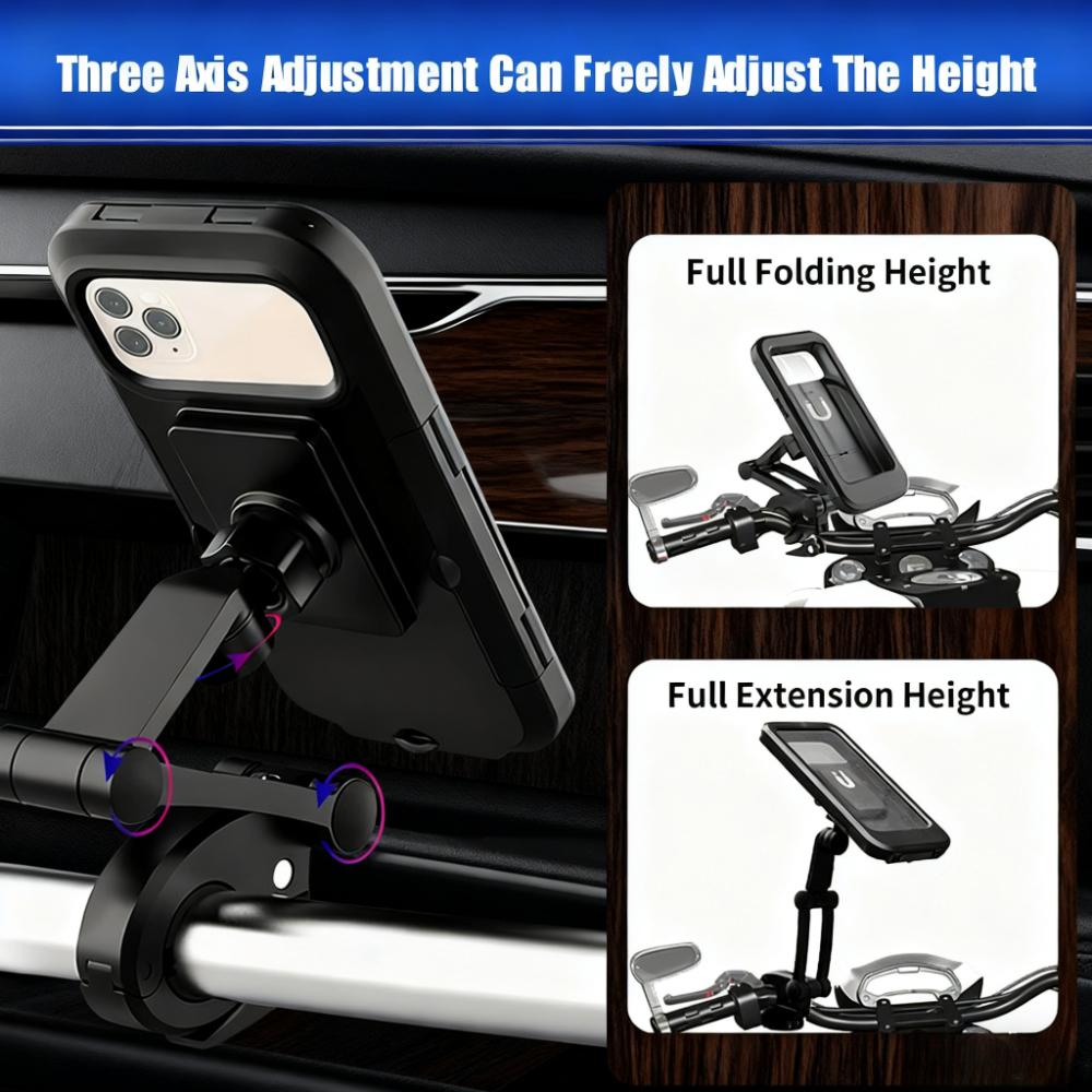 Bike Phone Mount Waterproof.Universal Mobile Phone Holder,Adjustable 360° Rotation Phone Mount Bicycle Stroller Handlebar Clamp