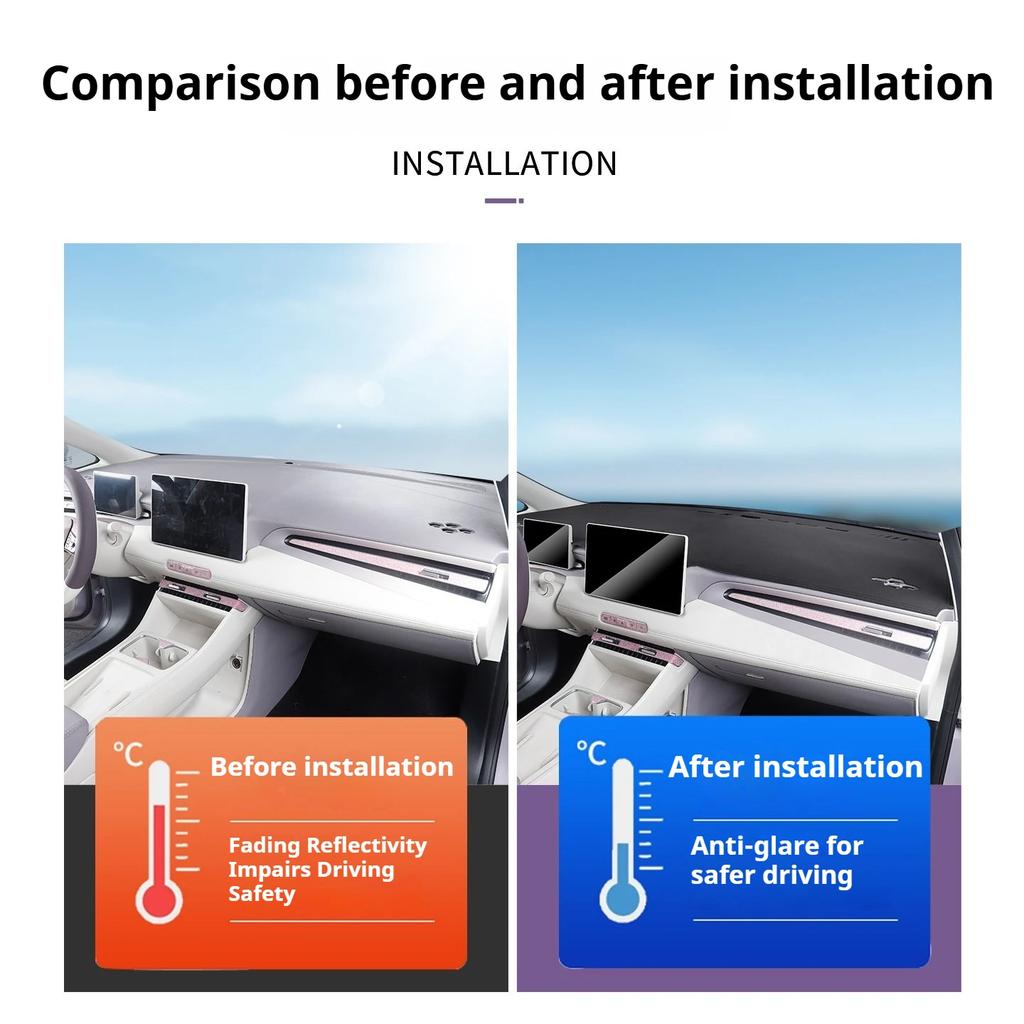 For MG4 EV 2025 2026 Dashboard Anti Slip Mat Sun Protection Anti Glare Center Console Cover Car Interior Accessories