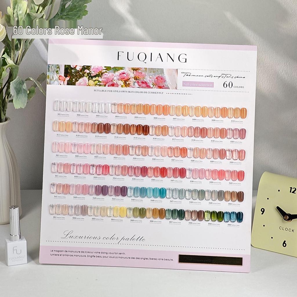 Набор гель-лаков «Розовый особняк», 60 цветов: Прозрачные, Полупрозрачные Оттенки для Салонного Маникюра