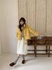 Yu Yan, autumn and winter new rhombus grid thin down jacket women's short loose goose down jacket hooded outside