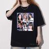 K-pop VCHA Печатная футболка KG Кендалл Кили Камила Дешевый материал Полиэстер Короткий рукав Новинка Тренд Корейская Популярная Одежда