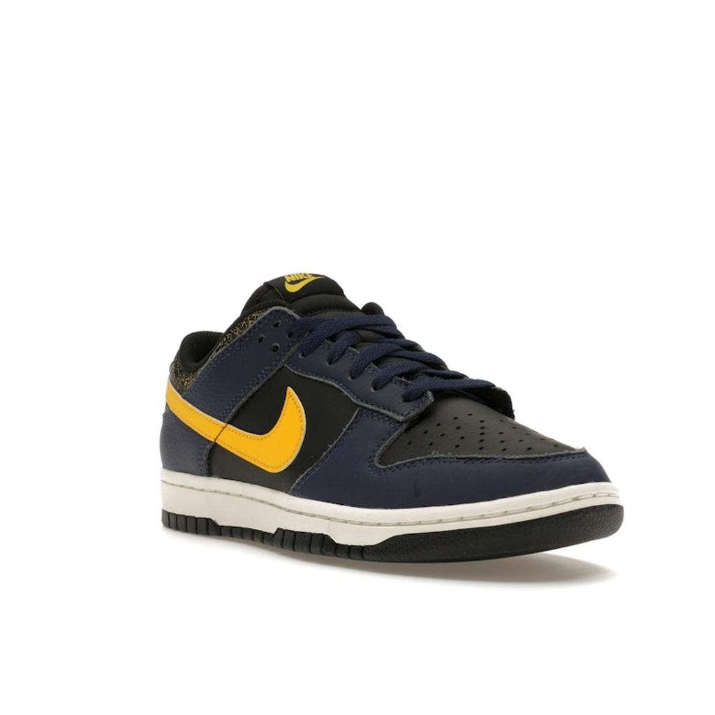 Nike Мужские кроссовки Dunk Low Vintage Michigan Blue Black Tour-Yellow FZ4014-010