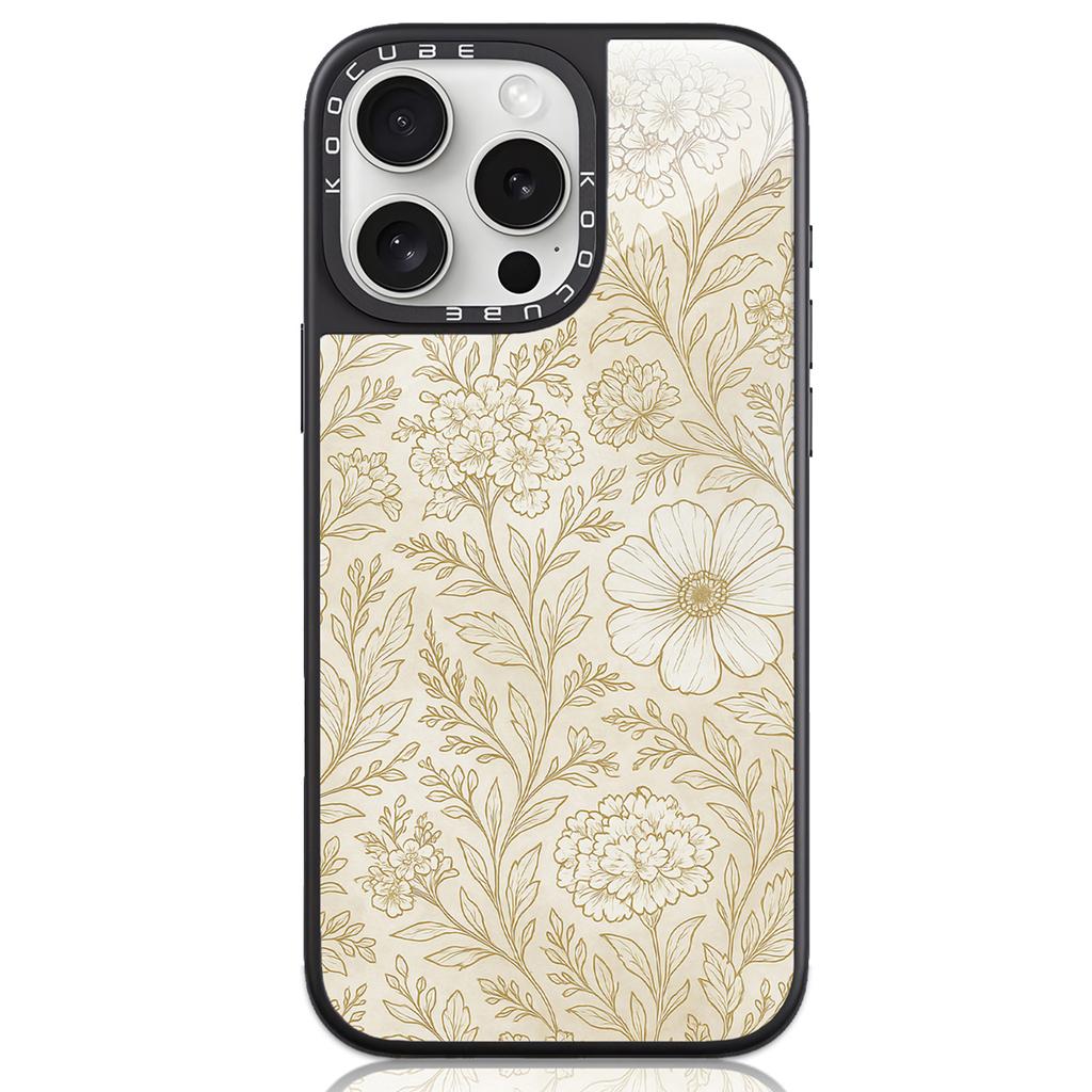 For iPhone 16 Pro Max Case High Aluminium-silicon Glass+PC+TPU Pattern Print Phone Cover Compatible with MagSafe