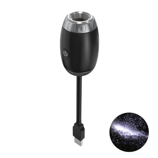 USB Car Projector Lamp 360 Starry Sky Projection Degrees Adjustable Lamp 3 Brightness Home Bedroom Automotive