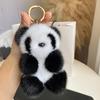 Маленькая панда плюшевая кукла брелок кулон женская сумка орнамент милый искусственный мех норки панда автомобильный брелок Шарм модный подарок