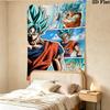 Son Goku Wall Tapestry Aesthetic Wall Hanging Printed Fabric Blanket Decorative Tapestries For Bedroom Living Room Home Decor