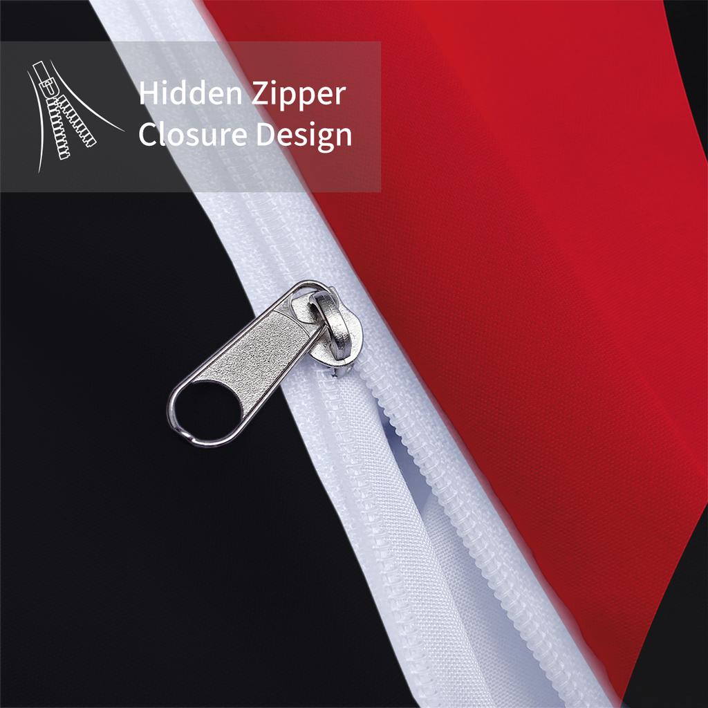 3-piece Set Red and Black ME and YOU Letters Pattern Printed Bedding Set for Bedroom Hotels Queen King Double Bed