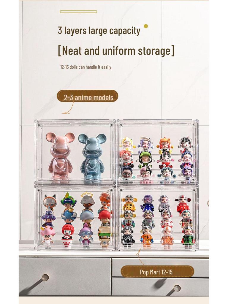 Transparent Display Case for Action Figures, Model Figurines, and LEGO - Dustproof Storage Cabinet