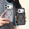 Матовый чехол для Magsafe iPhone 17 Pro Max Air 16 Plus 15 14 13 12 17Pro iPhone17 Mag Safe Противоударный Защитный Полупрозрачный Чехол для телефона Аксессуары