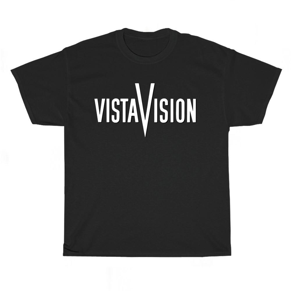 Новая Унисекс Футболка с Оранжево-Золотым Логотипом Vistavision, Смешная, Размеры от S до 5XL