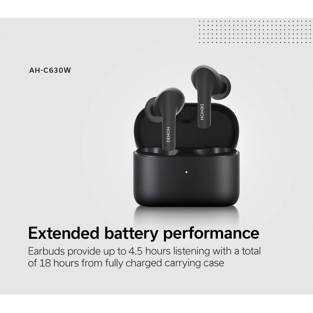 Denon AHC630W Completely Wireless In-ear Headphones Black AHC630WBKEM