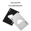 Credit Card Playing Card Bottle Opener: Stainless Steel Tool & Coaster