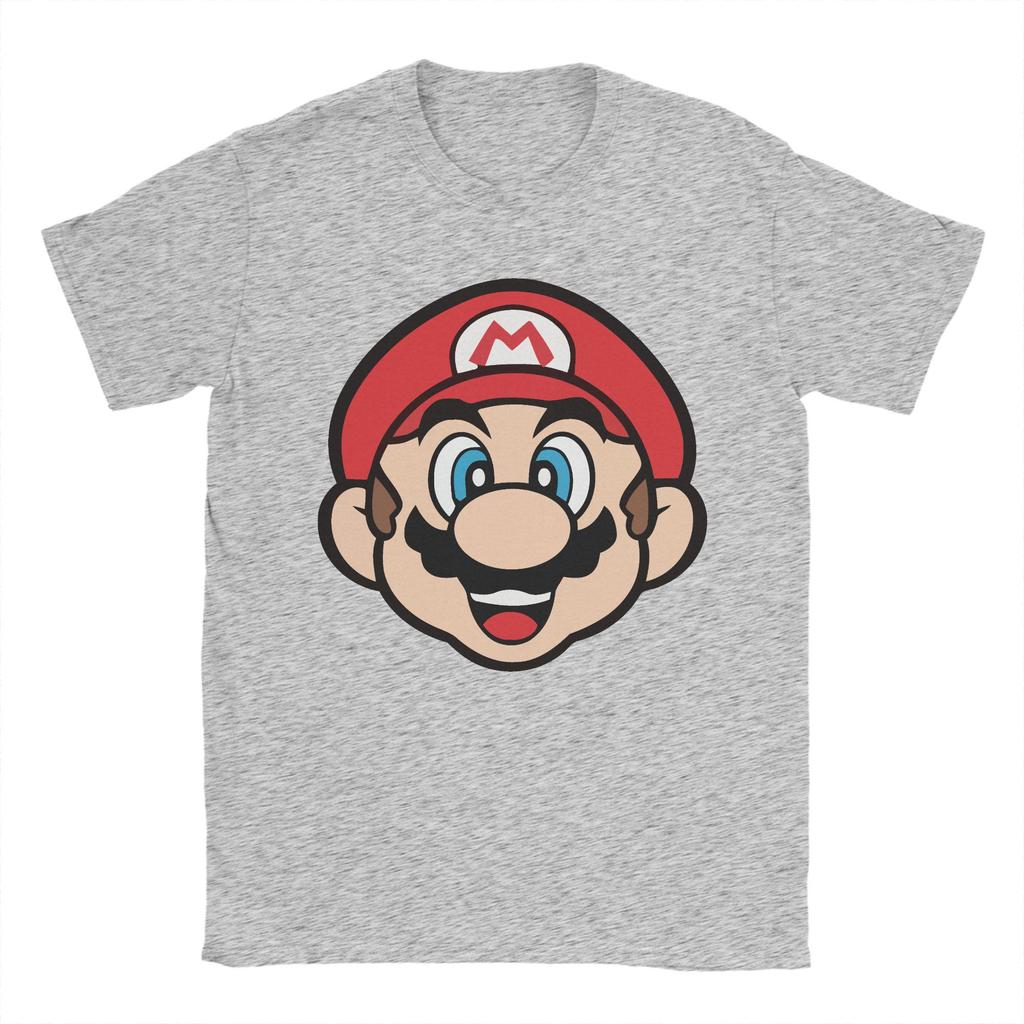 Мужская Женская Мультяшная Футболка Super Marios Хлопковая Одежда Винтажная Футболка с Коротким Рукавом Круглым Вырезом Футболка для Взрослых