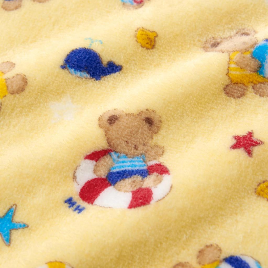 Face Towel Towel 34 X 85cm Cotton Made In Japan Bear Boys Girls Baby Kids Clothes Yellow [MIKI HOUSE] 100% Children's 12-8101-146