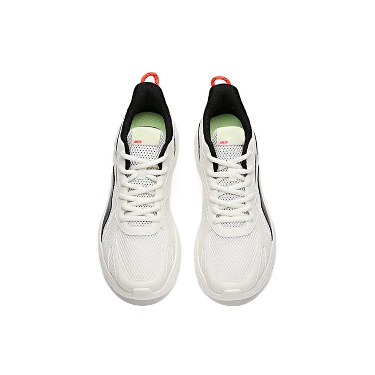 Anta Дышащая амортизирующая спортивная обувь мужские кроссовки цвета слоновой кости и белого 912125570-2