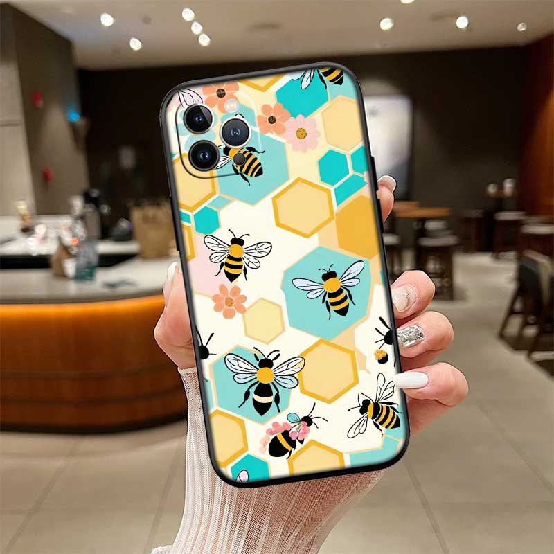 UP7 Art Bees Cartoon New High-End Shell Phone Case for Xiaomi Poco C40 C50 C51 C55 C65 C71 C75 F3 F5 F6 F7 M2 M3 Pro Ultra