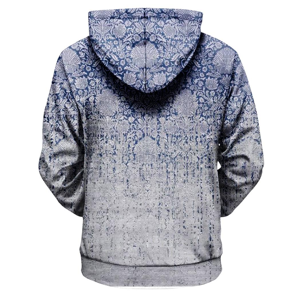Fashion Print Loose Men's And Women's Long Sleeve Hooded Sweater