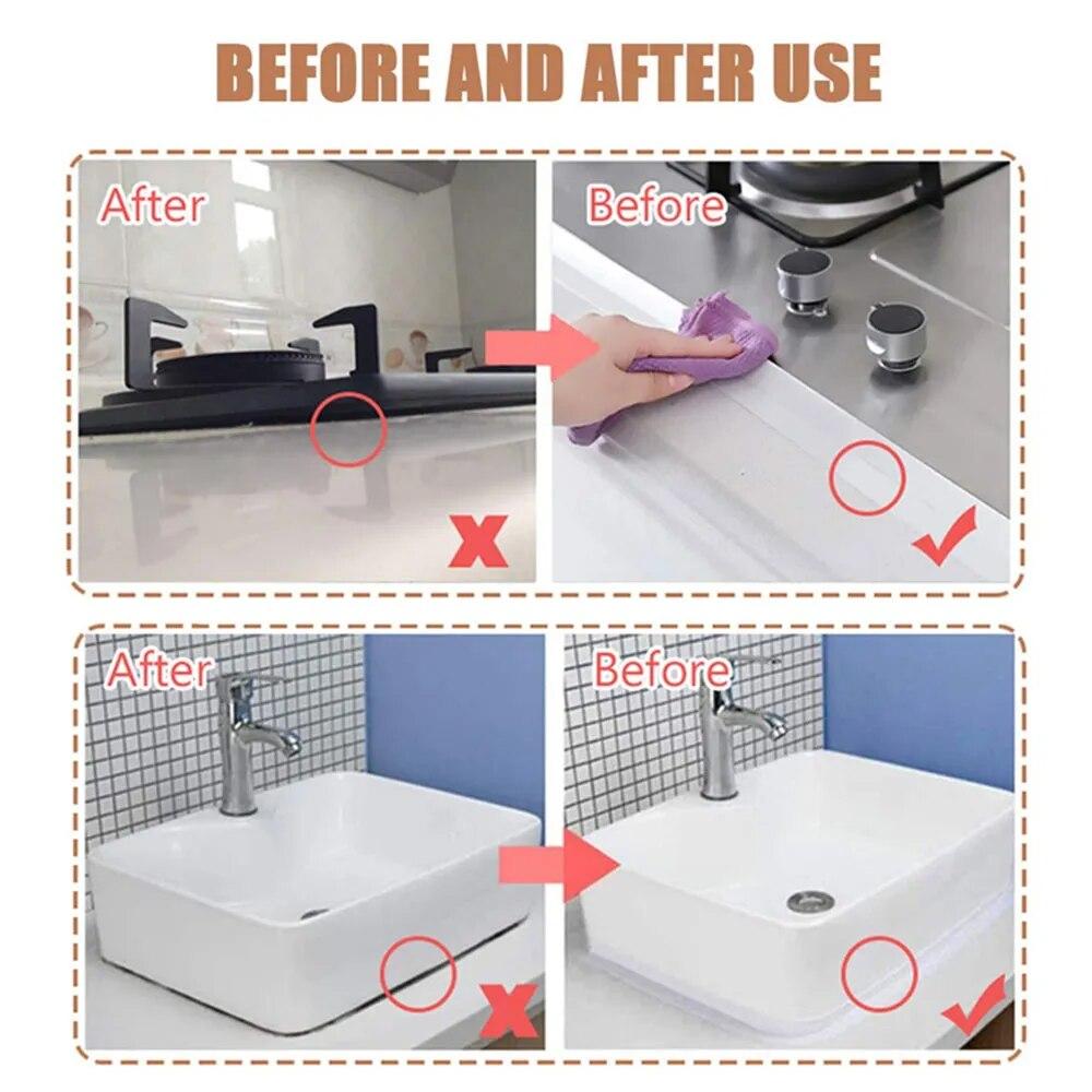 1 шт. Герметичная самоклеящаяся водонепроницаемая ПВХ-наклейка, самоклеящаяся водонепроницаемая лента, уплотнительная лента для ванной и душа для кухни, душа, раковины