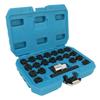 22pcs Wheel Lock Key Removal Kit Anti Theft Lug Nut Removal Tool With 12in Socket Adapter