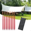 8 Pieces Tent Stakes Metal for Ground Heavy Duty Unbreakable Tarp Pegs