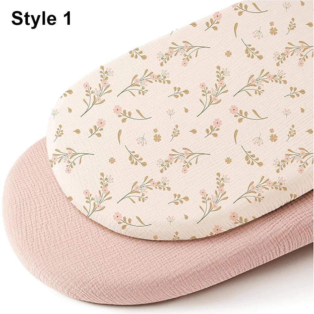 2Pcs/Set Breathable Baby Fitted Sheet Solid Crib Fitted Sheets Durable Newborn Changing Pad Cover