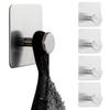 4Pcs Wall Hook Stylish Versatile Self-Adhesive Hooks Bathroom Shower Organizer for Towels Robes Clothes