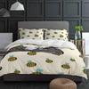 Animal Yellow Bee Striped Heart Bedding Set 3pcs Duvet Cover Pillowcase Kids Adult Quilt Cover Double Bed Set Home Textile