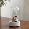 Рождественский купол из стекла, светодиодный светящийся олень, рождественская елка, маленькая церковь в клоше, настольное украшение для помещения, декор для рабочего стола