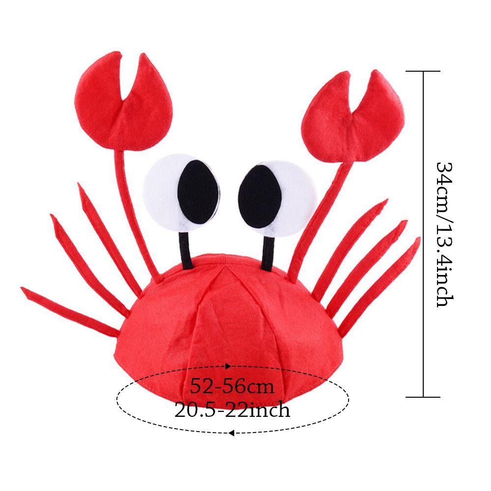 Cute Performance Props Cartoon Felt Sea Animal Cap Crab Hat Party Accessory