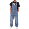 Men's Street Denim Work Pants Loose Multi-Pocket Casual Workwear Suspender Jumpsuit