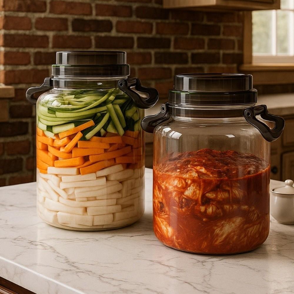 Sealed Pickle Jars Large Capacity Airtight Storage Pitcher Plastic Pickle Container