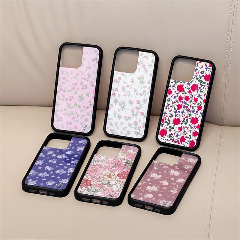 Чехол для телефона Wildflower Hot 3D Lilypad Floral wf protect для iPhone 15pro 12 13 14 15 16 Pro Max 16 Plus 16pro Розовый цветок wf Обложка