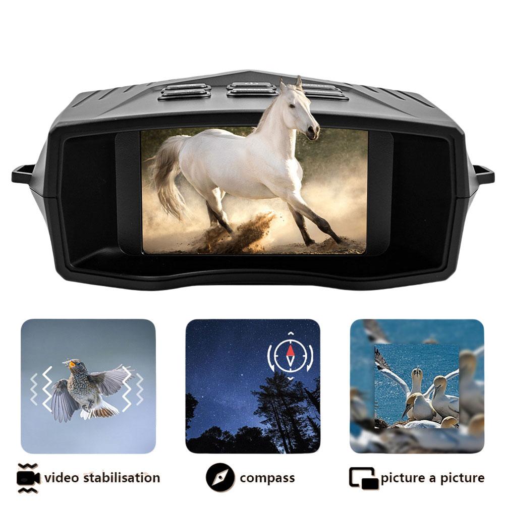 5K Outdoor HD Telescope Camera 10X Digital Zoom Infrared Night Visions Device 3.99inch Screen 5000mAh Rechargeable for Adults