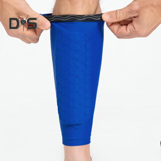 Футбольные щитки для голени для молодежи и взрослых, компрессионный рукав для голени с сотовыми накладками, спортивная защитная экипировка для футбола, бейсбола, катания на лыжах, хоккея