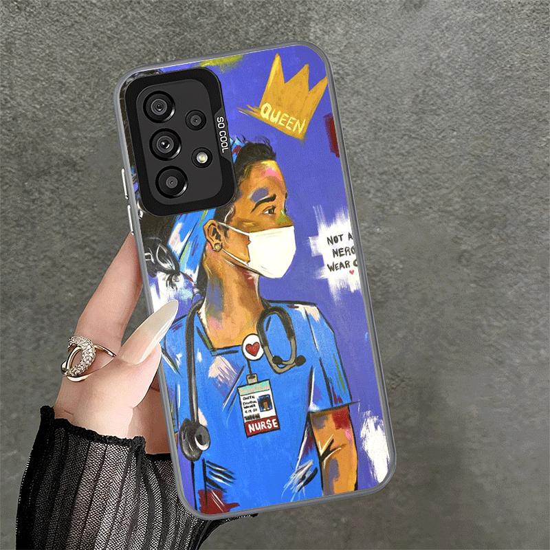 Doctor Nurse Cartoon Shockproof Phone Case for Samsung A17 A16 A15 A14 A37 A57 A36 A56 A26 A35 A55 A25 A34 A54 A24 A13 A23 A33 A