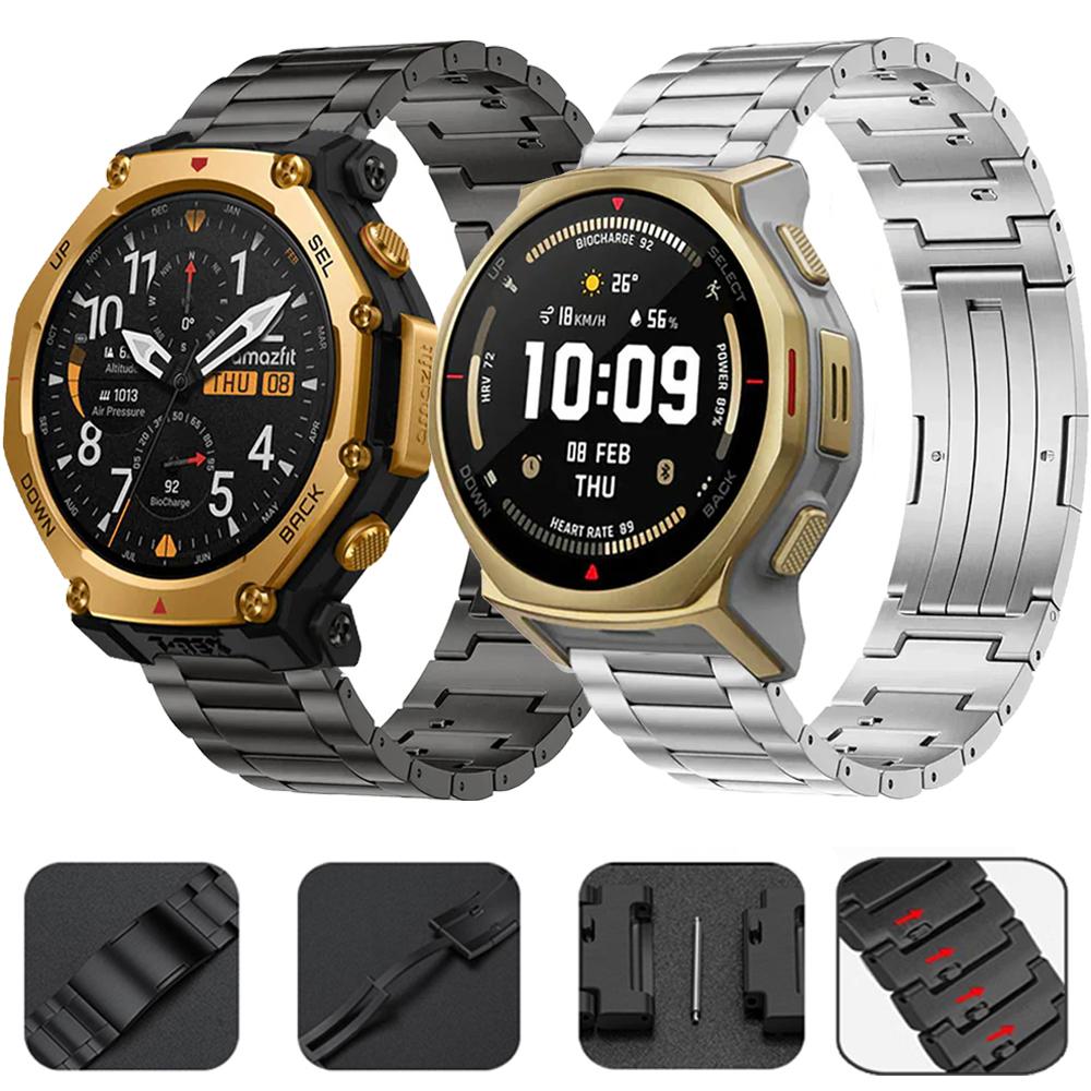 22 мм 20 мм Титановый ремешок с быстрой застежкой для Amazfit T-Rex3 Pro 48 мм 44 мм Браслет для Amazfit Balance 2/Bip 6 5/Active 2/GTS/GTR