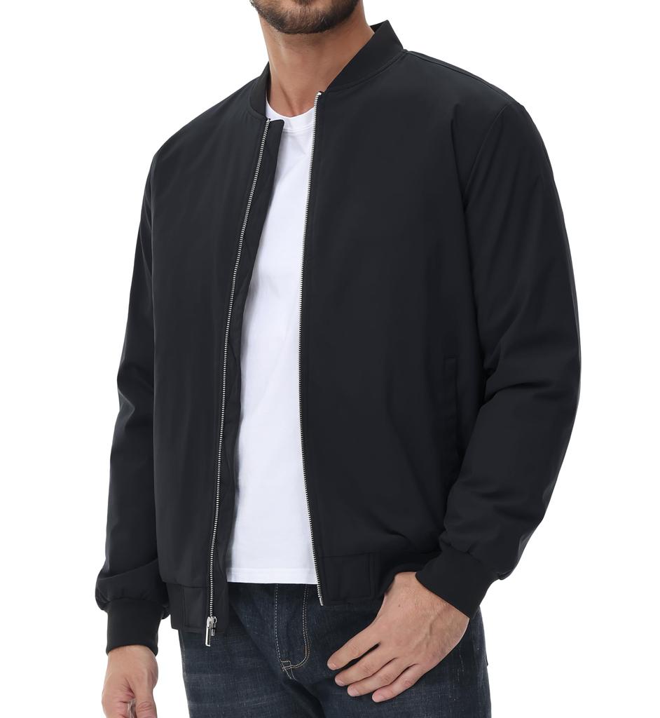 TACAVSEN Военная куртка Толстый повседневный джемпер пилот гольф крутой мотоцикл стильный тонкий водоотталкивающий верхняя одежда ветрозащитная осенняя одежда черный цвет для мужчин