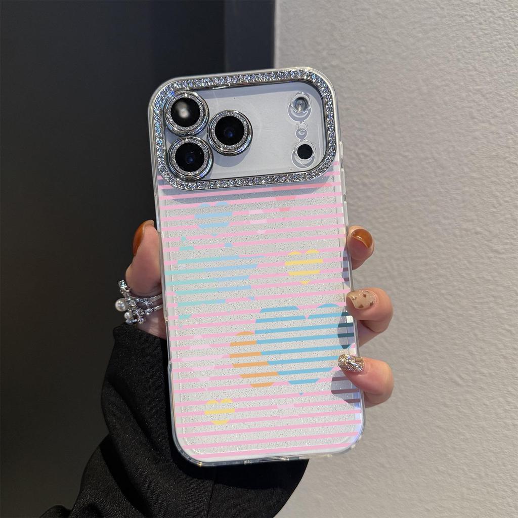 Защитная пленка для линз 2-в-1 Чехол в виде сердца и звезды для iPhone 17 Pro Max/16 Pro/11