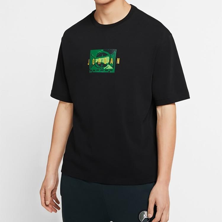 Мужская футболка с короткими рукавами и логотипом Air Jordan Sport DNA, черные CJ6222-010