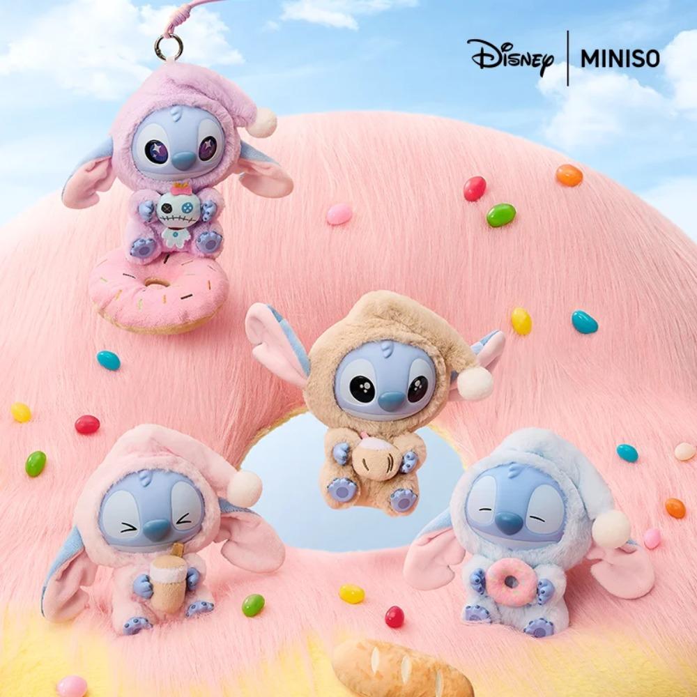 MINISO Дисней Стич Серия "Надо есть, даже когда устал" Виниловая плюшевая фигурка Стич Кукла Мистери Бокс Коллекционная игрушка