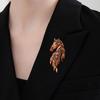 Handcraft Horse Head Brooch Portable Alloy Accessory for Casual Formal Outfits