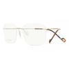 Rimless Rectangle Shiny Gold SmaRtbuy Collection Harlo Rt 008a C1 Fashion Unisex Eyeglasses