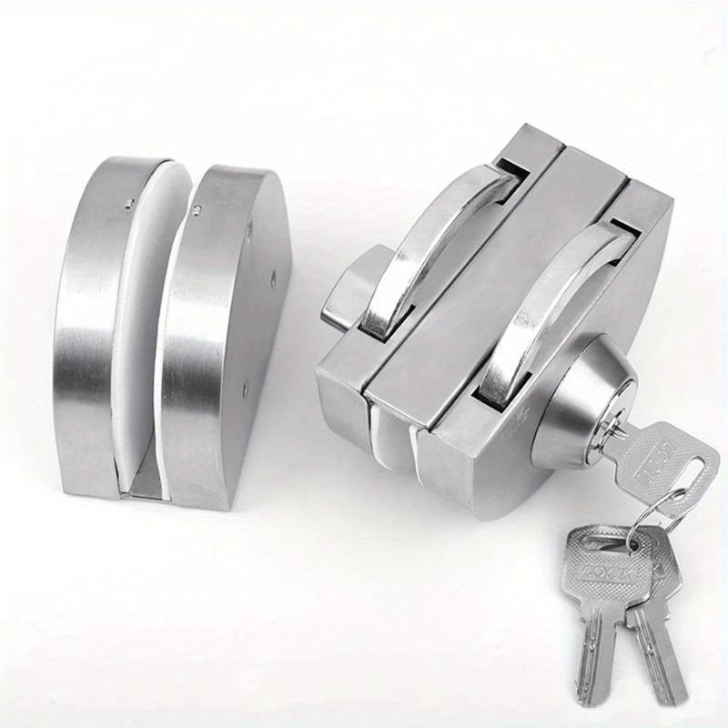 Lock Glass Door Lock For 8-12mm Thickness Frameless Double Swing Or Sliding Toughened Glass Door Glass Door Lock Silver Lock Set