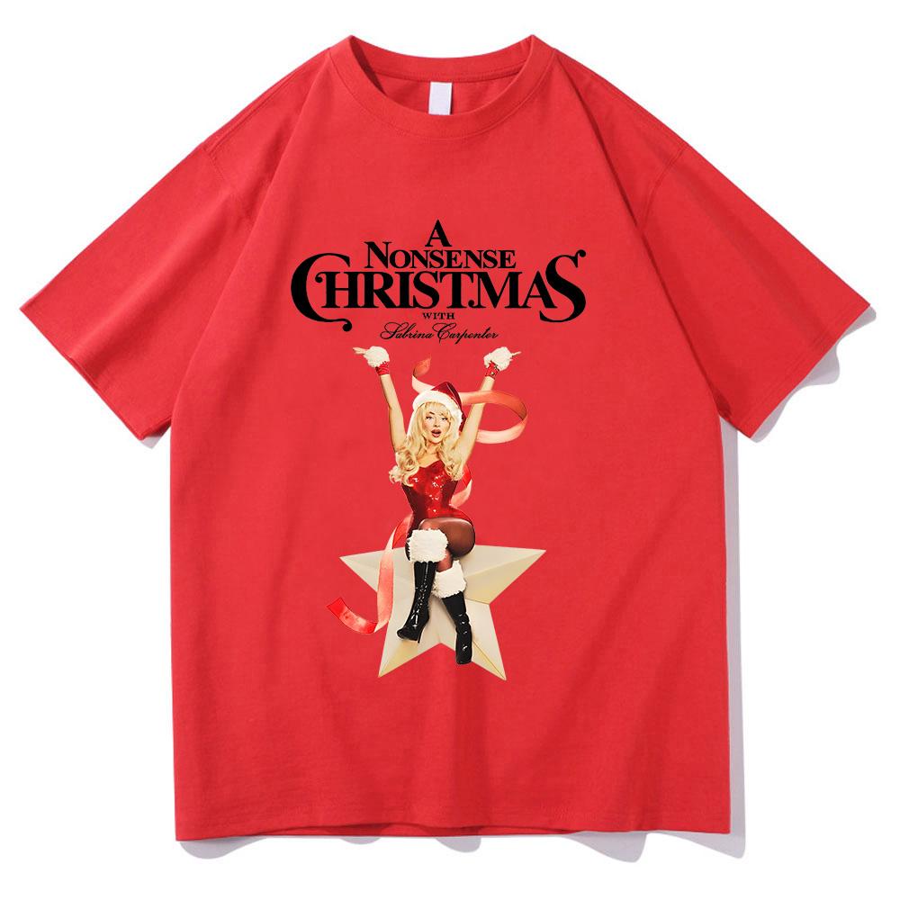 A Nonsense Christmas with Sabrina Carpenter Tshirt New Fashion Women Tshirt Long Sleeve Tees Unisex  Top Casual