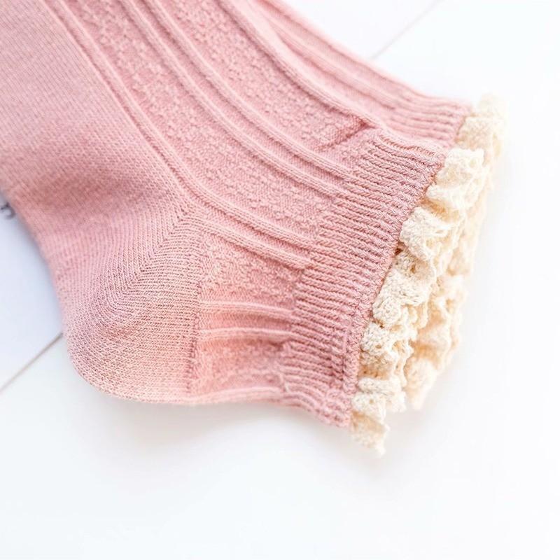 Корейские милые носки для женщин с кружевными оборками, мягкие хлопковые носки для пар студентов